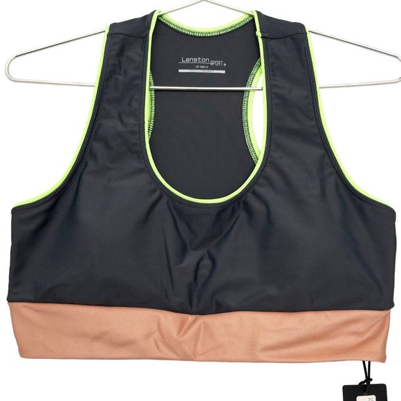 LANSTON SPORT Women's Pursuit Sports Bra Size Large NWT Grey SPF50 - 0159 - Picture 10 of 10